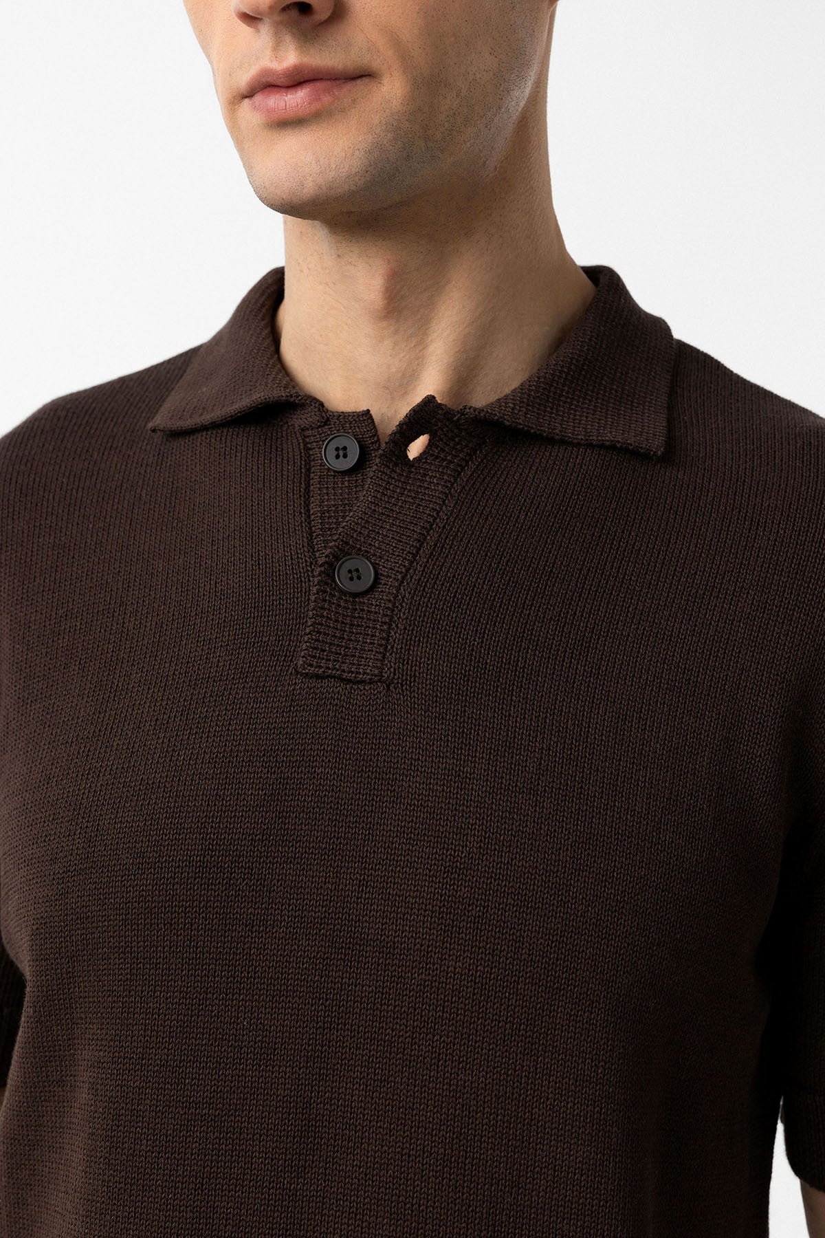 100% Pamuk Polo Yaka Triko T-Shirt