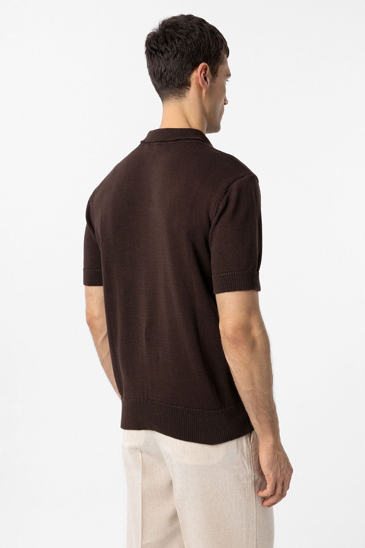 100% Pamuk Polo Yaka Triko T-Shirt