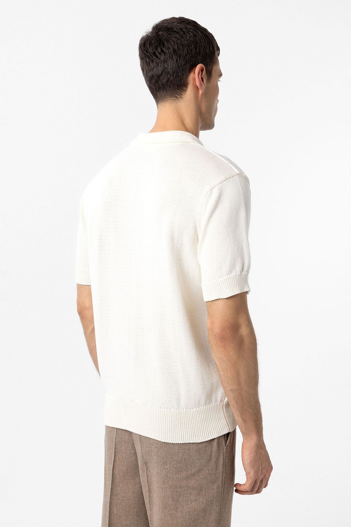 100% Pamuk Polo Yaka Triko T-Shirt