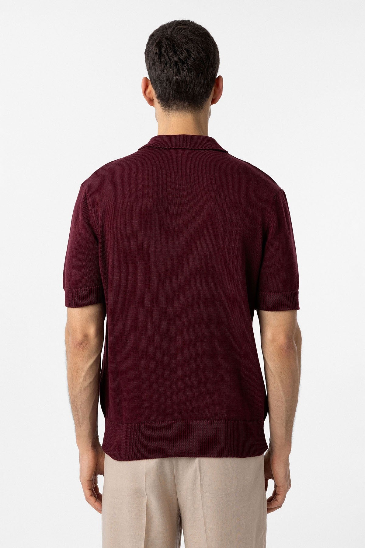 100% Pamuk Polo Yaka Triko T-Shirt