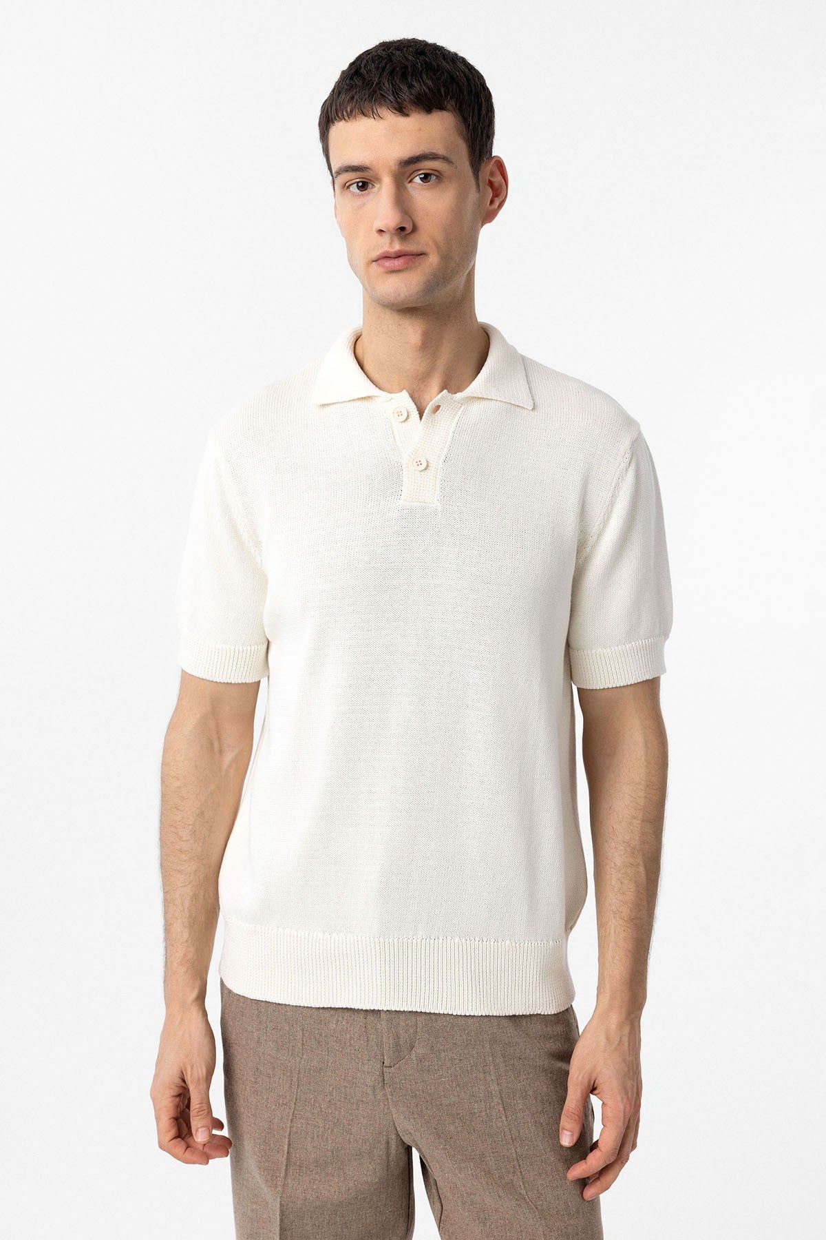 100% Pamuk Polo Yaka Triko T-Shirt