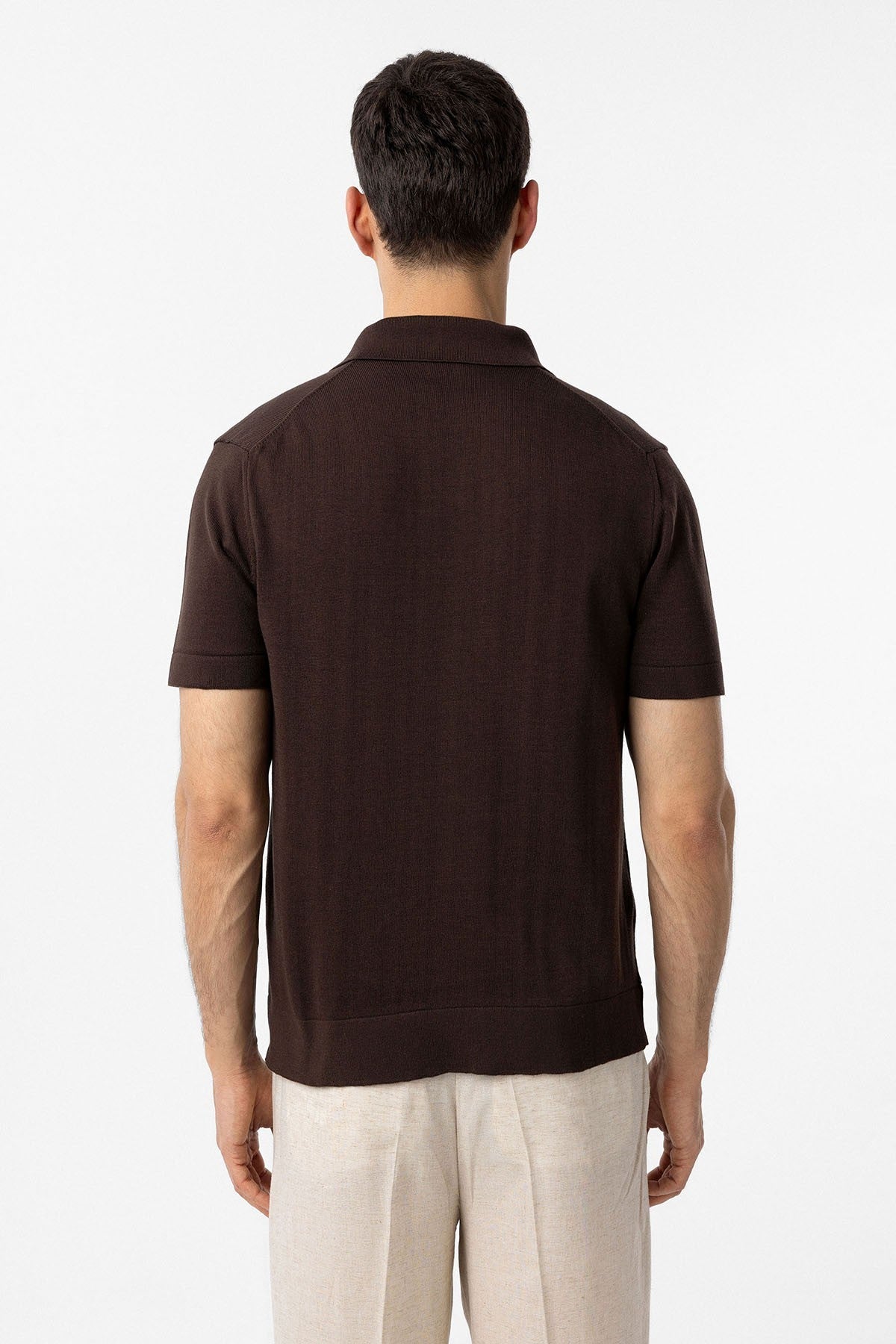 Antioch 100% Pamuk Apaş Yaka Triko T-Shirt