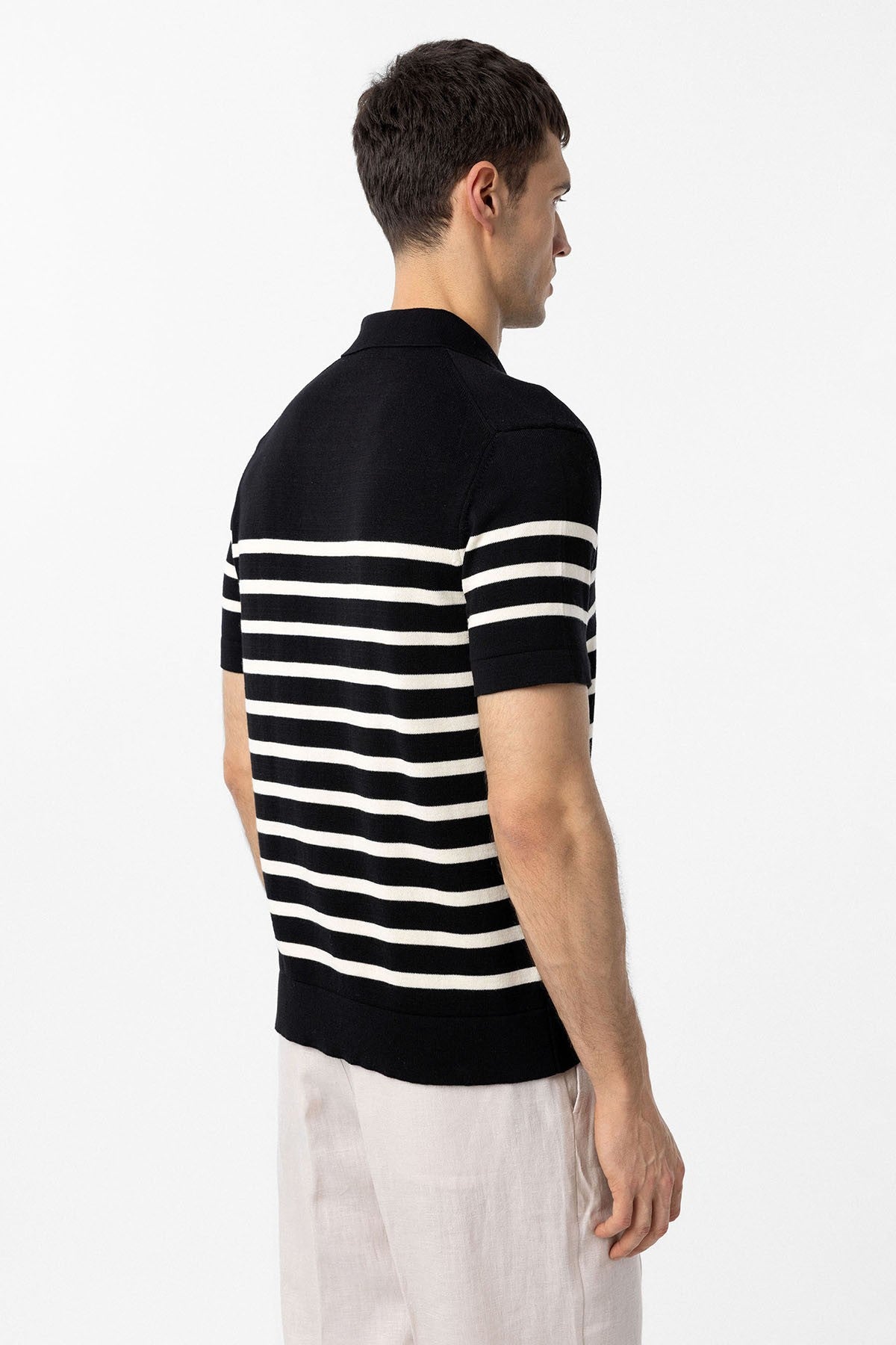 Antioch Polo Yaka Çizgili Erkek Triko T-Shirt