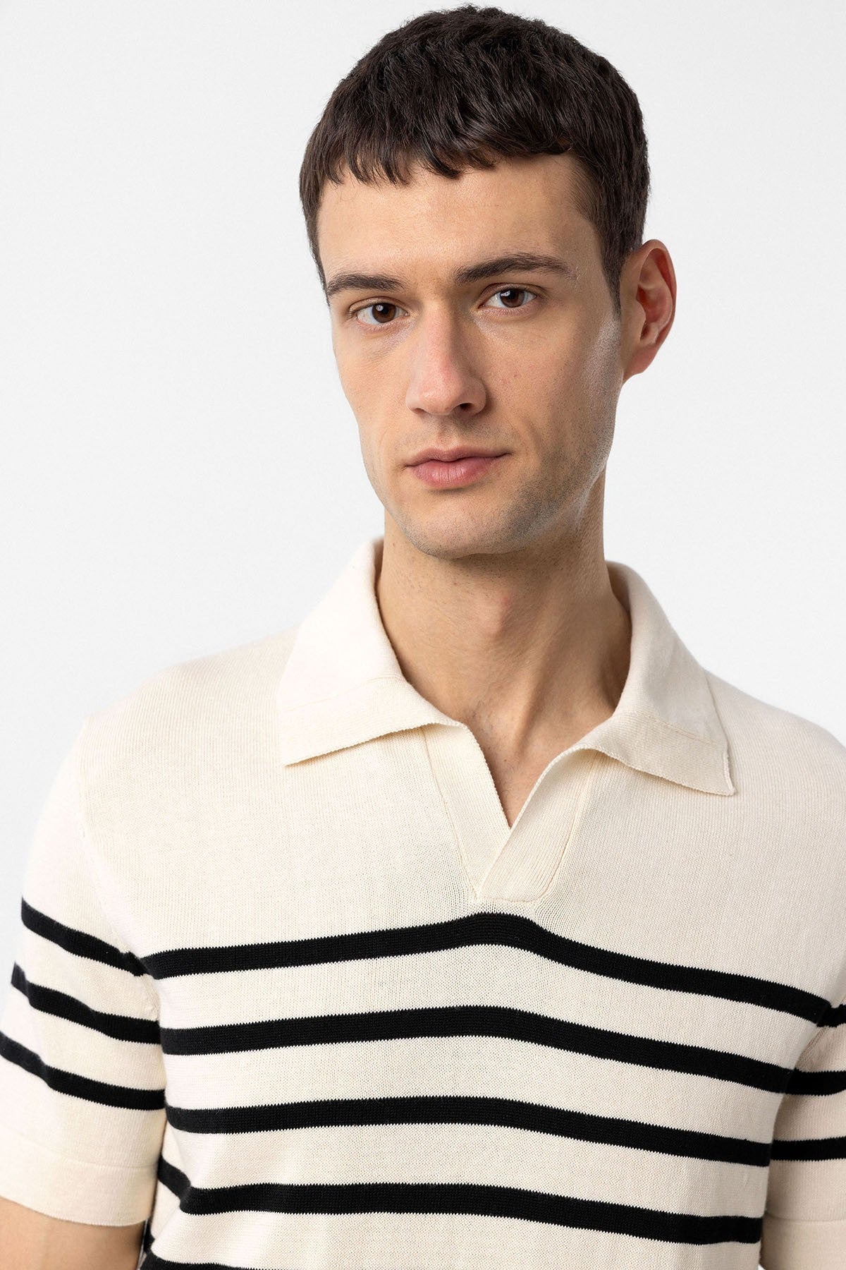 Antioch Polo Yaka Çizgili Erkek Triko T-Shirt