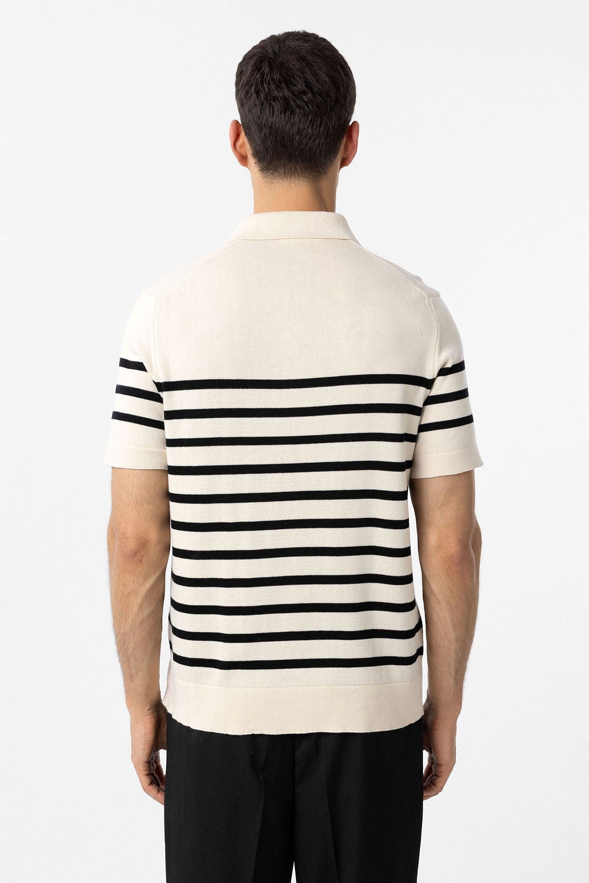Antioch Polo Yaka Çizgili Erkek Triko T-Shirt