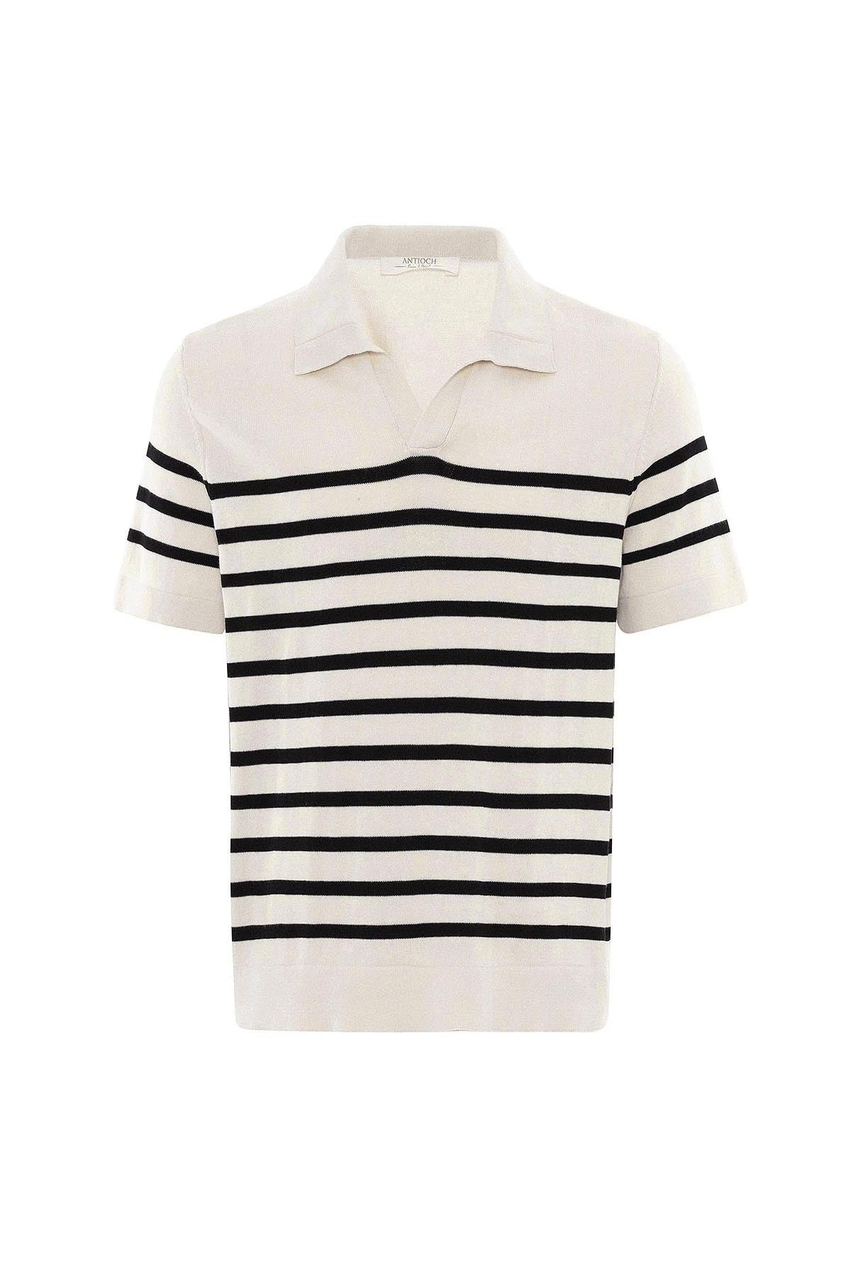 Antioch Polo Yaka Çizgili Erkek Triko T-Shirt