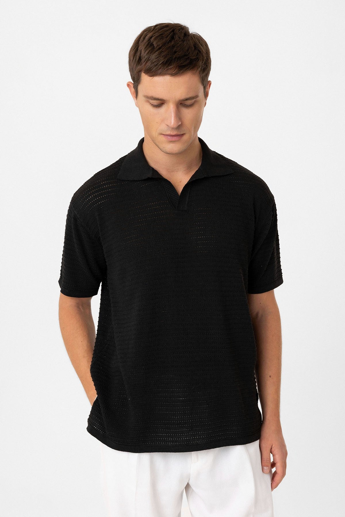 Antioch Polo Yaka Dokulu Erkek Triko T-Shirt