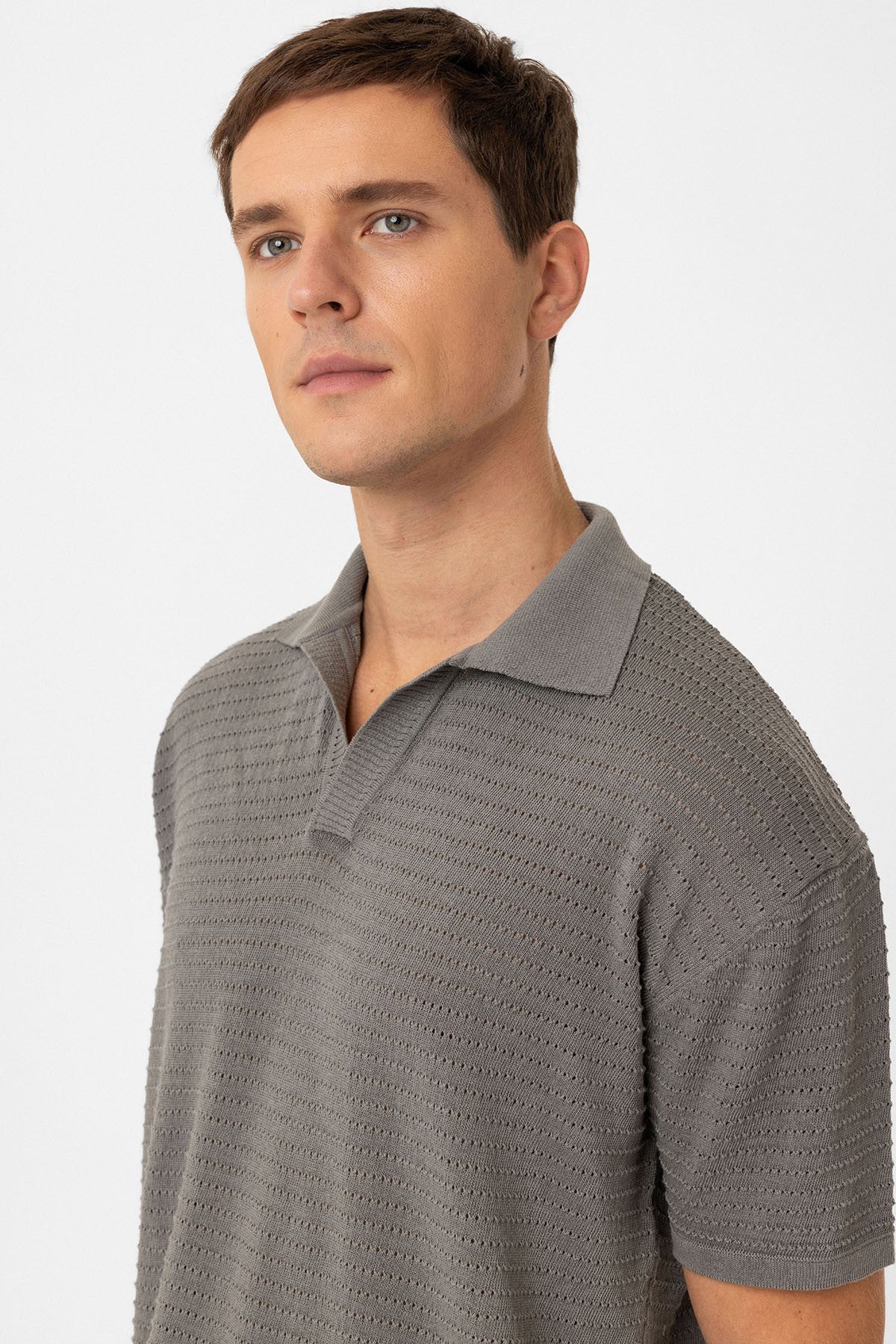Antioch Polo Yaka Dokulu Erkek Triko T-Shirt