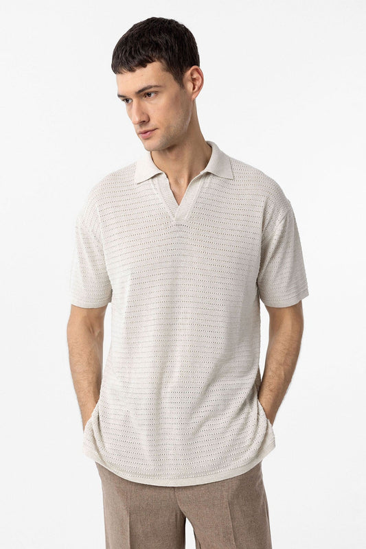 Antioch Polo Yaka Dokulu Erkek Triko T-Shirt