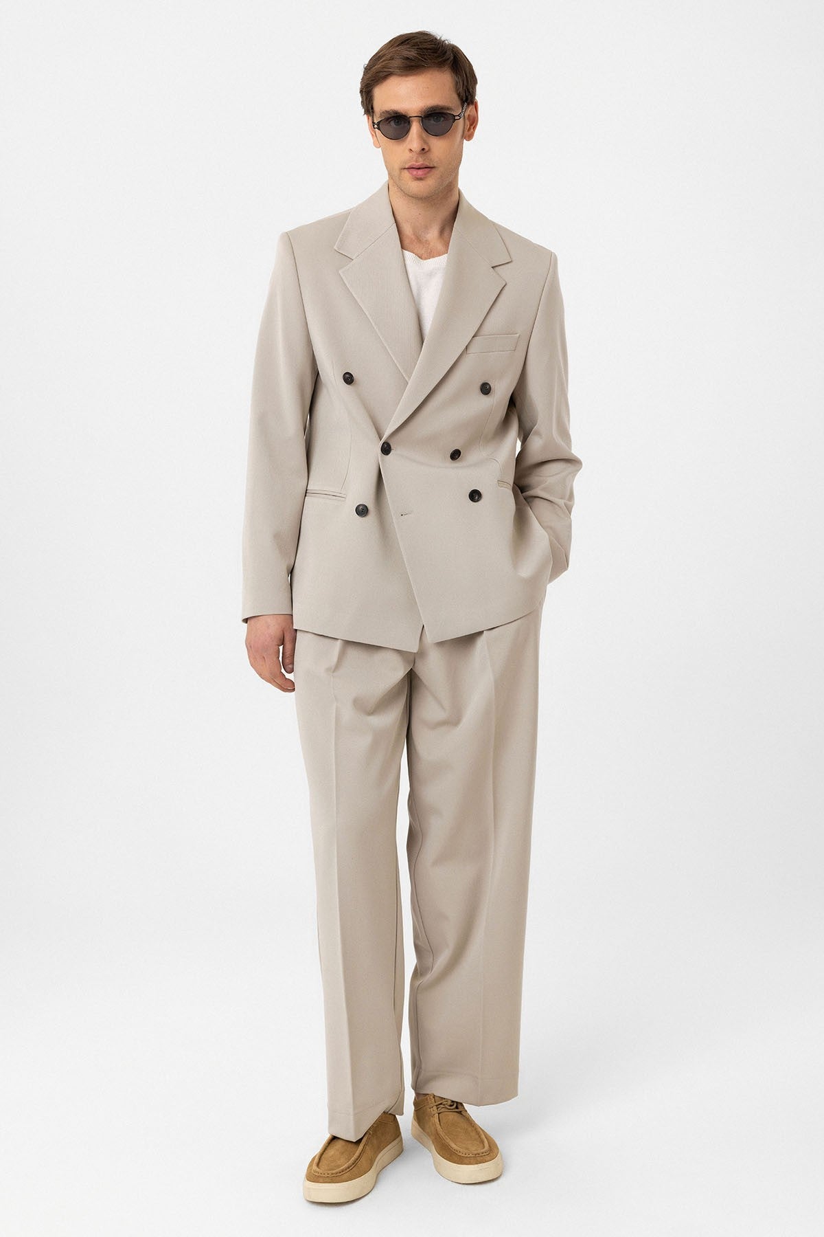 Antioch Relax Fit Kruvaze Erkek Blazer Ceket