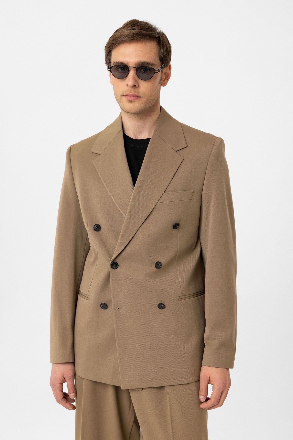 Antioch Relax Fit Kruvaze Erkek Blazer Ceket