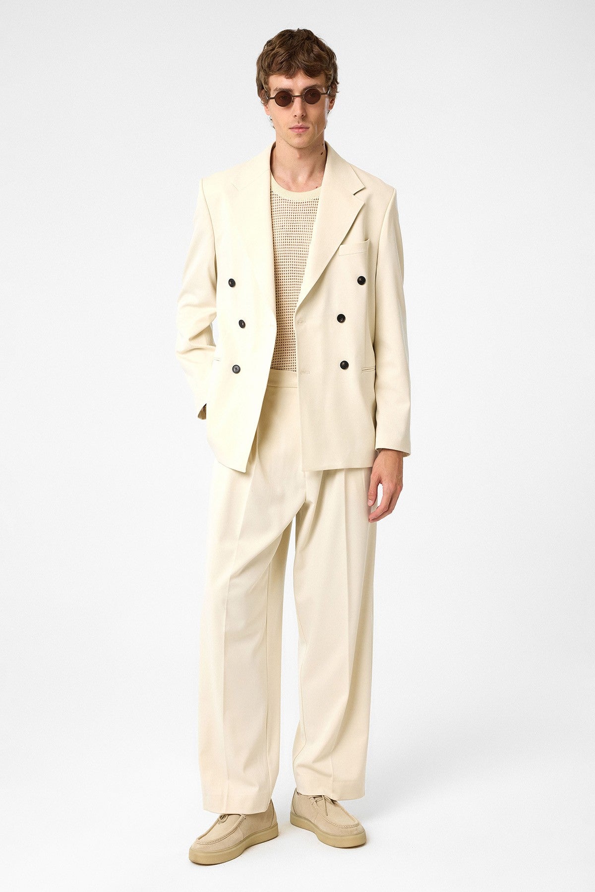 Antioch Relax Fit Kruvaze Erkek Blazer Ceket