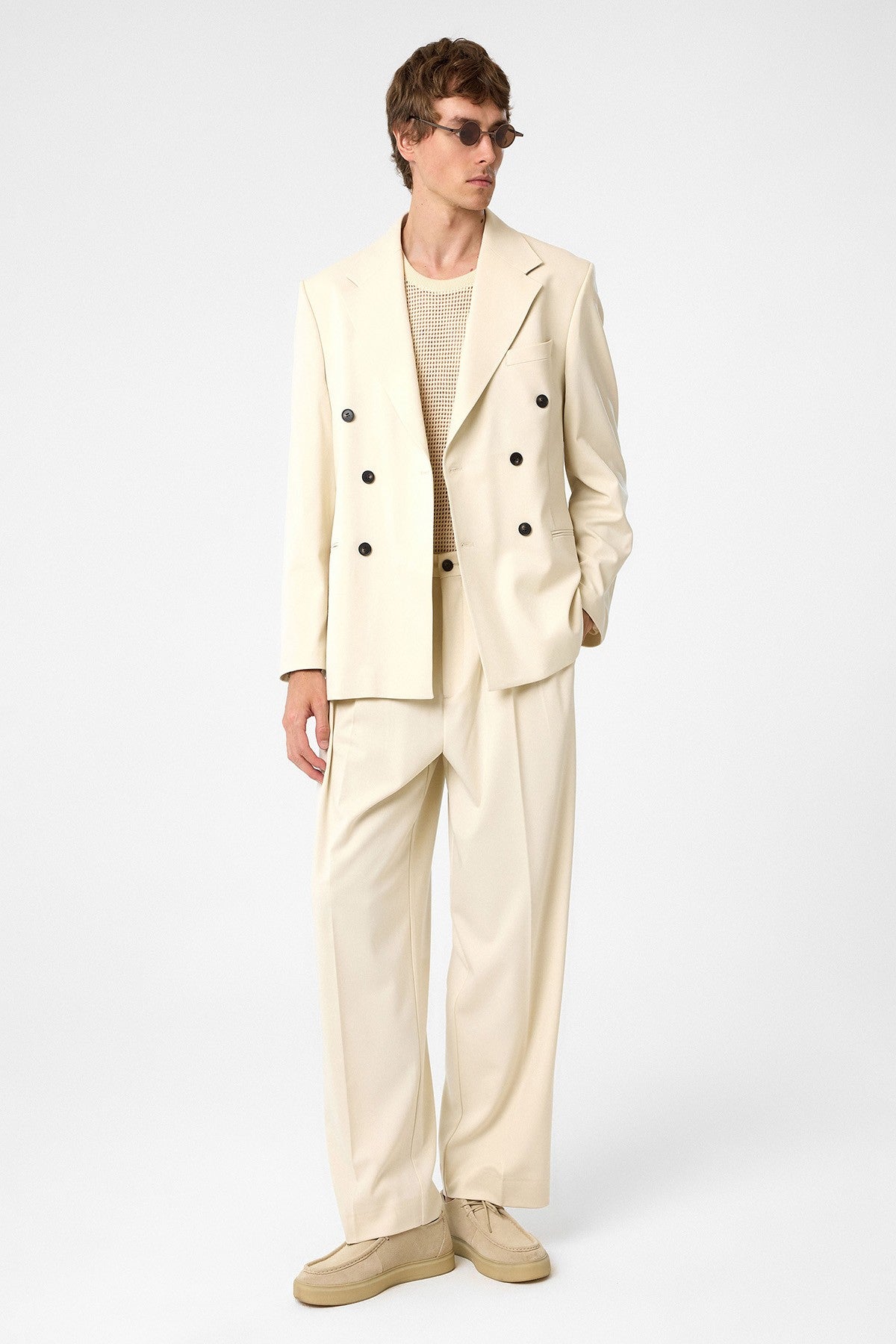 Antioch Relax Fit Kruvaze Erkek Blazer Ceket
