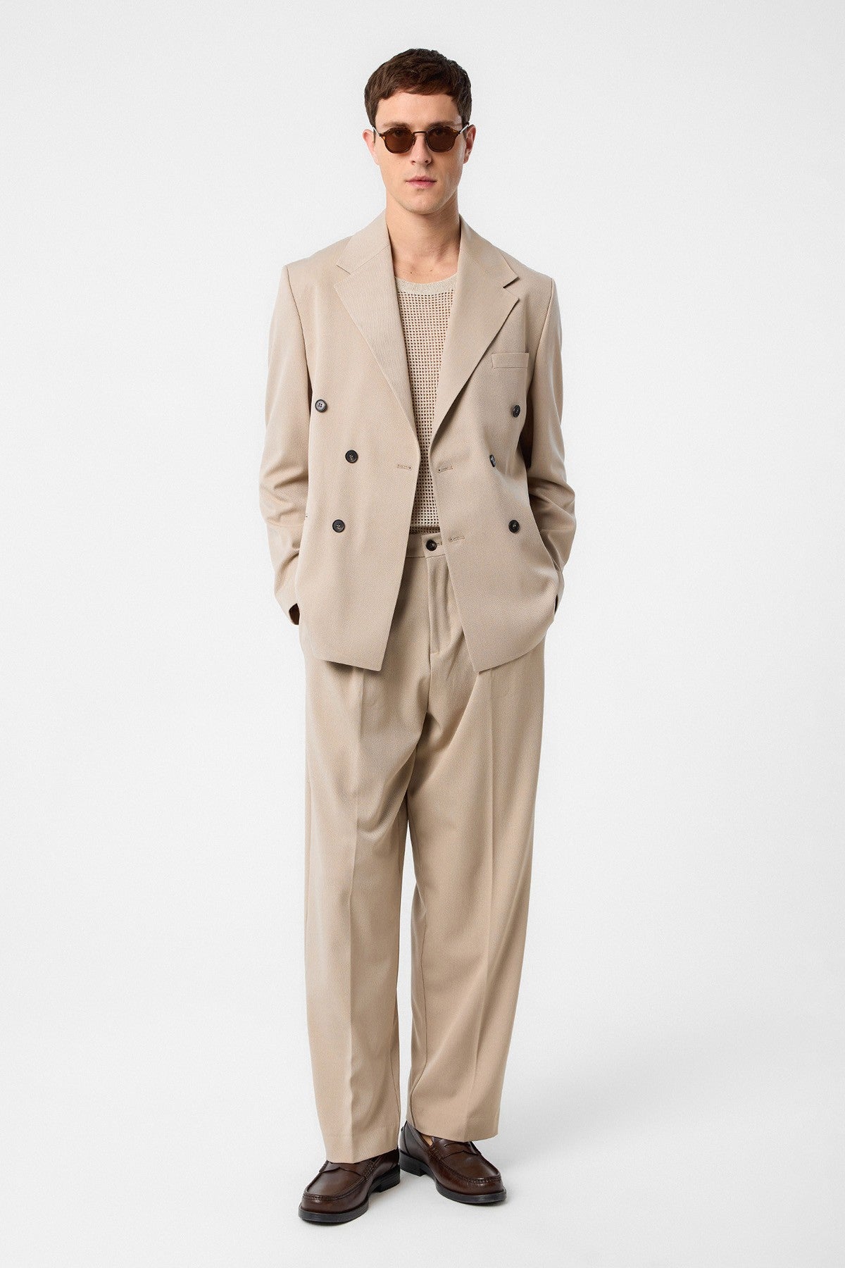 Antioch Relax Fit Kruvaze Erkek Blazer Ceket