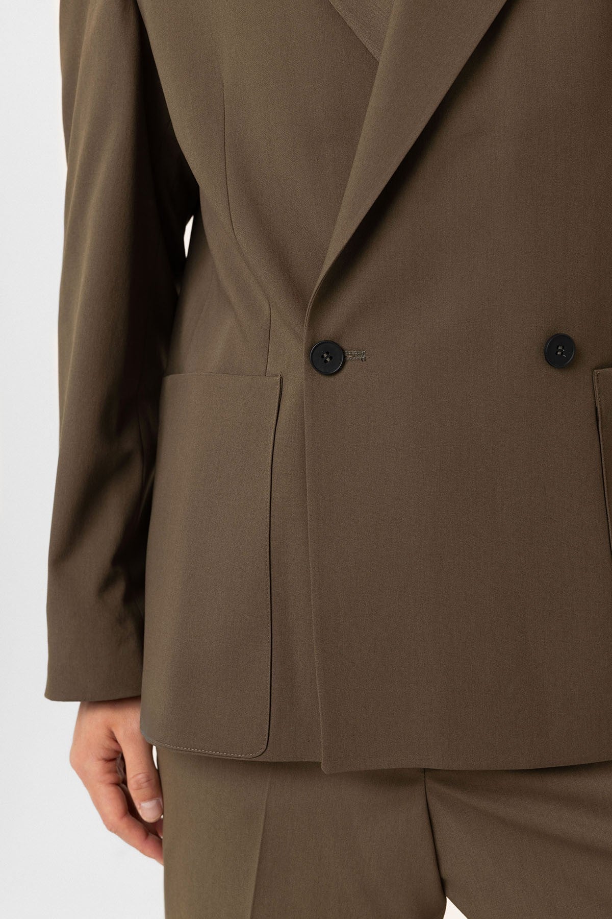 Antioch Relax Fit Kruvaze Kapama Erkek Teknik Blazer Ceket
