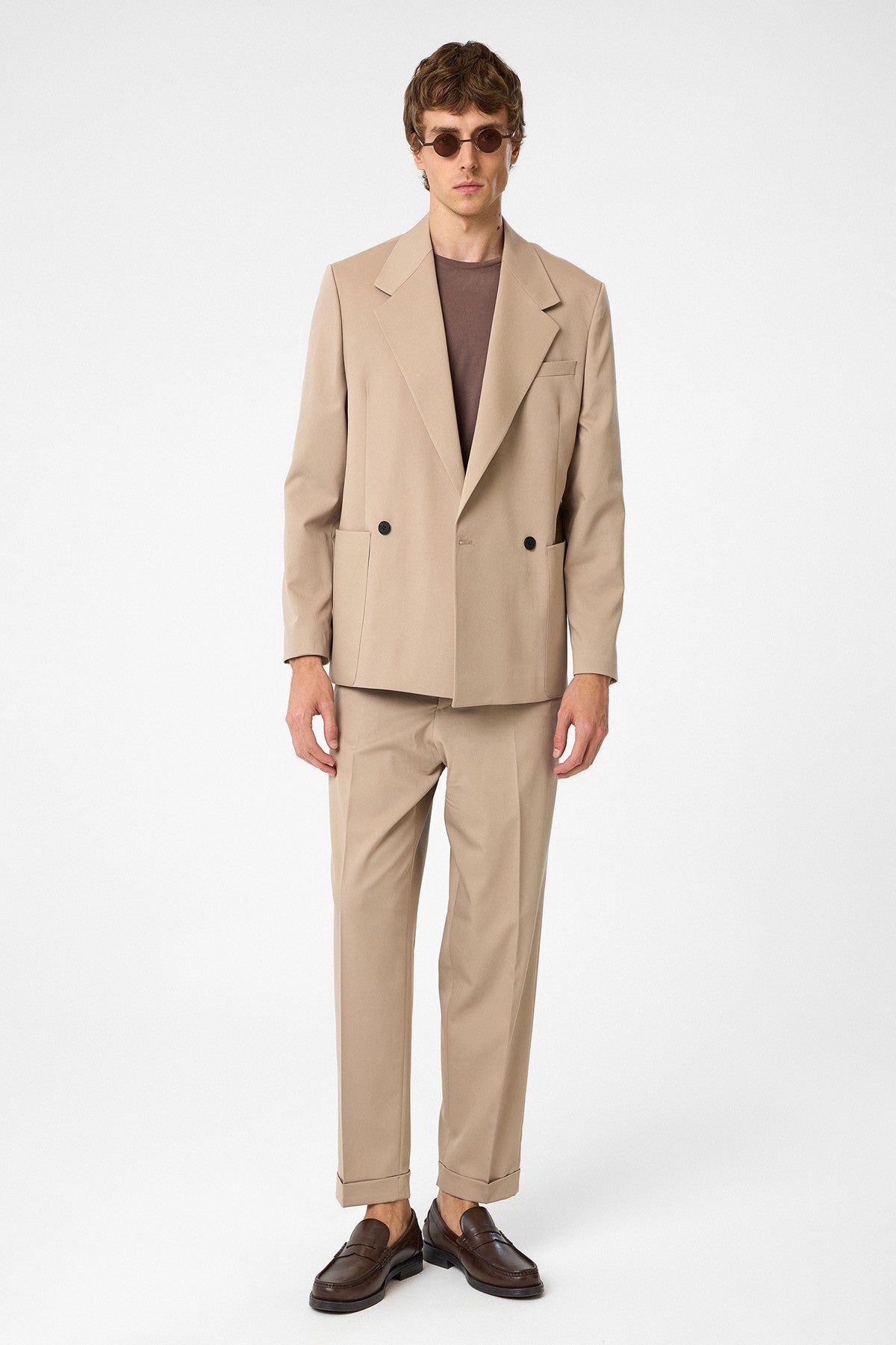 Antioch Relax Fit Kruvaze Kapama Erkek Teknik Blazer Ceket