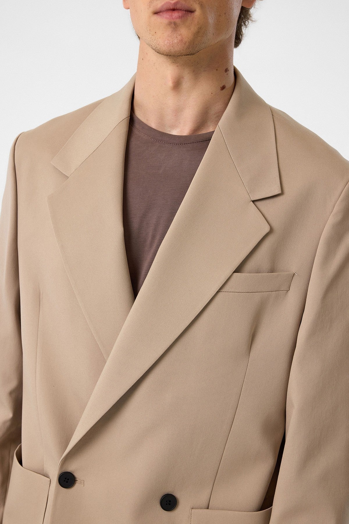 Antioch Relax Fit Kruvaze Kapama Erkek Teknik Blazer Ceket