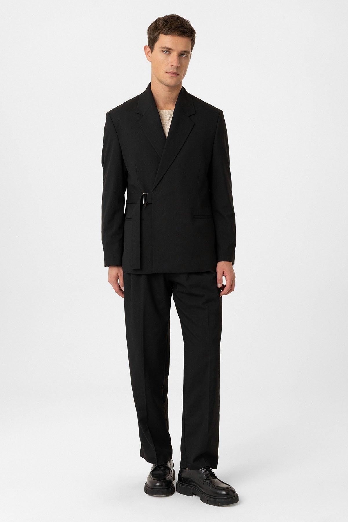 Antioch Kuşaklı Relax Fit Erkek Blazer Ceket