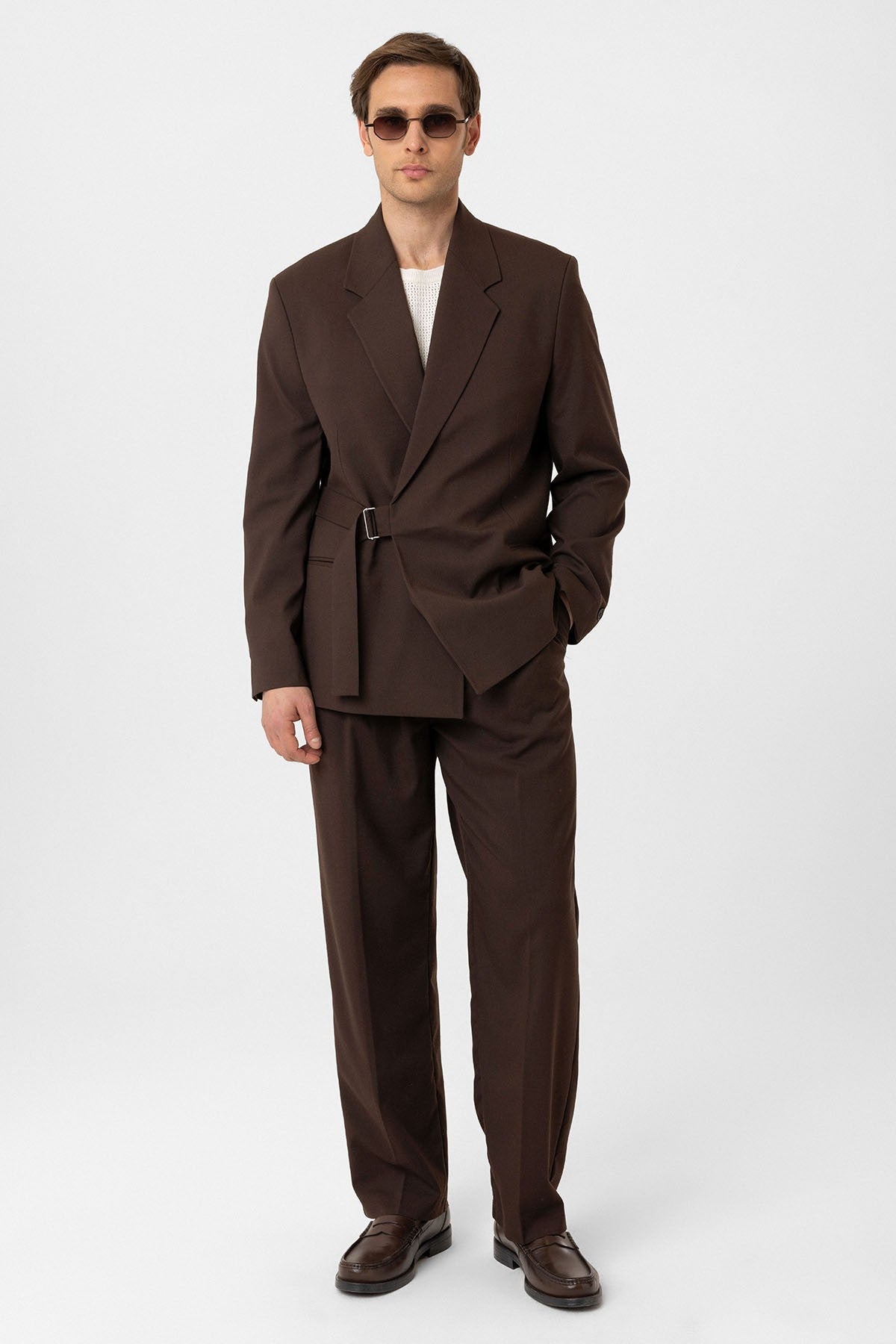 Antioch Kuşaklı Relax Fit Erkek Blazer Ceket