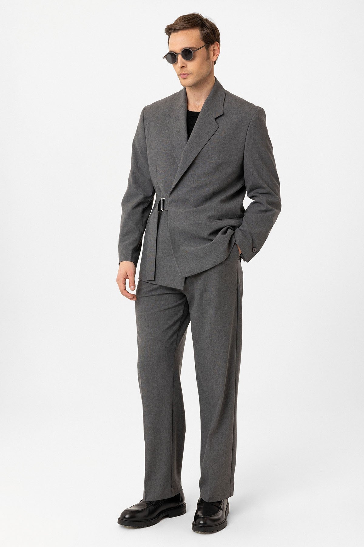 Antioch Kuşaklı Relax Fit Erkek Blazer Ceket
