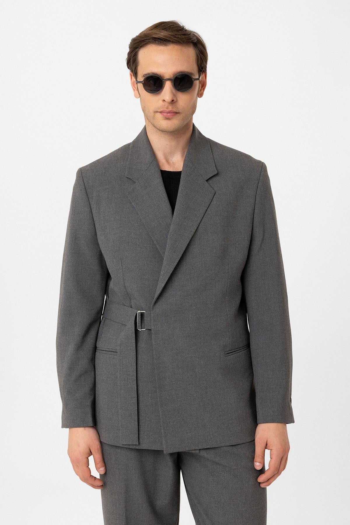 Antioch Kuşaklı Relax Fit Erkek Blazer Ceket