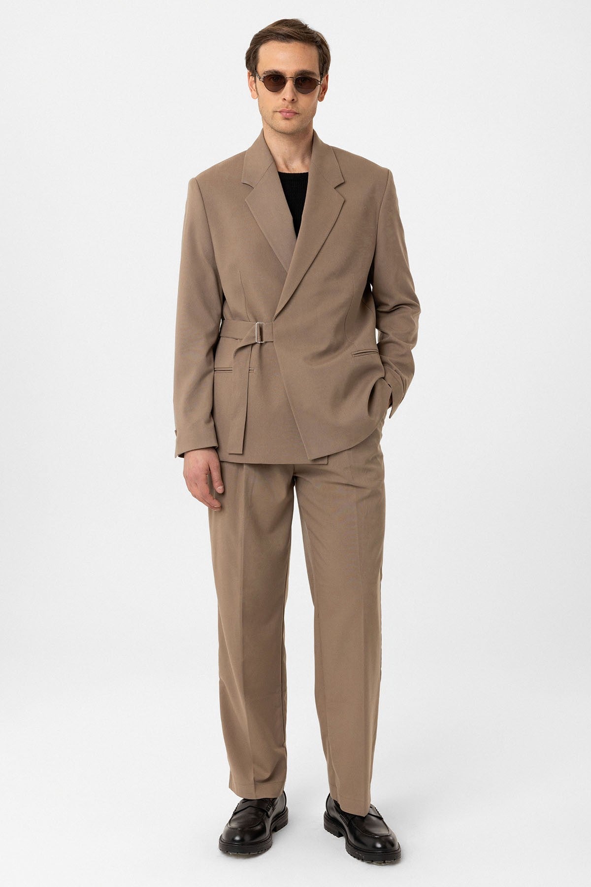 Antioch Kuşaklı Relax Fit Erkek Blazer Ceket