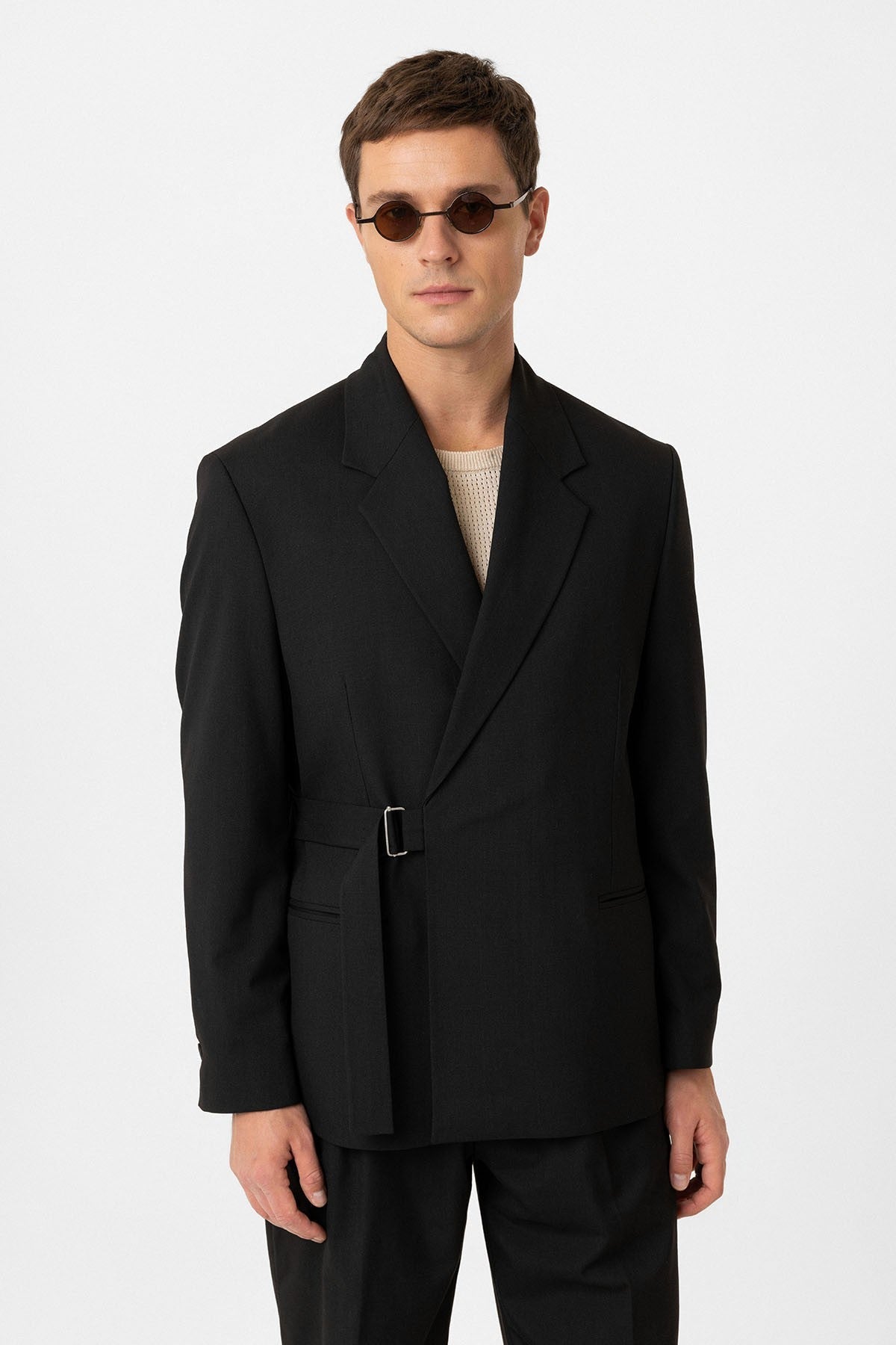 Antioch Kuşaklı Relax Fit Erkek Blazer Ceket