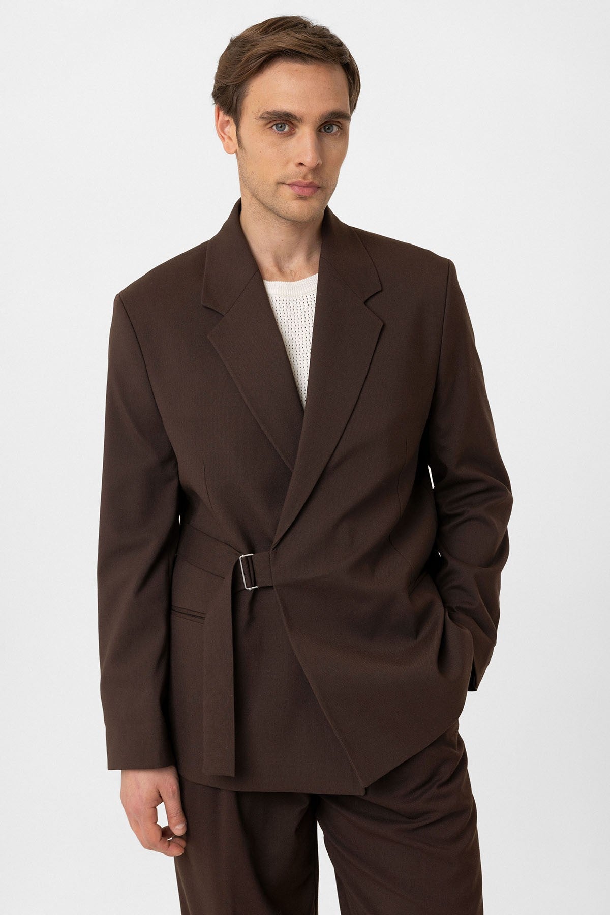 Antioch Kuşaklı Relax Fit Erkek Blazer Ceket