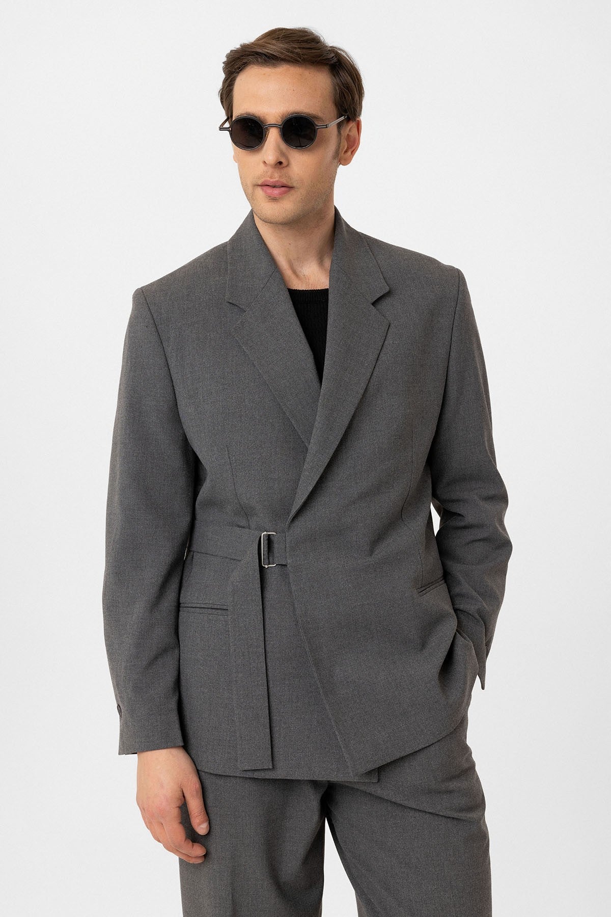 Antioch Kuşaklı Relax Fit Erkek Blazer Ceket