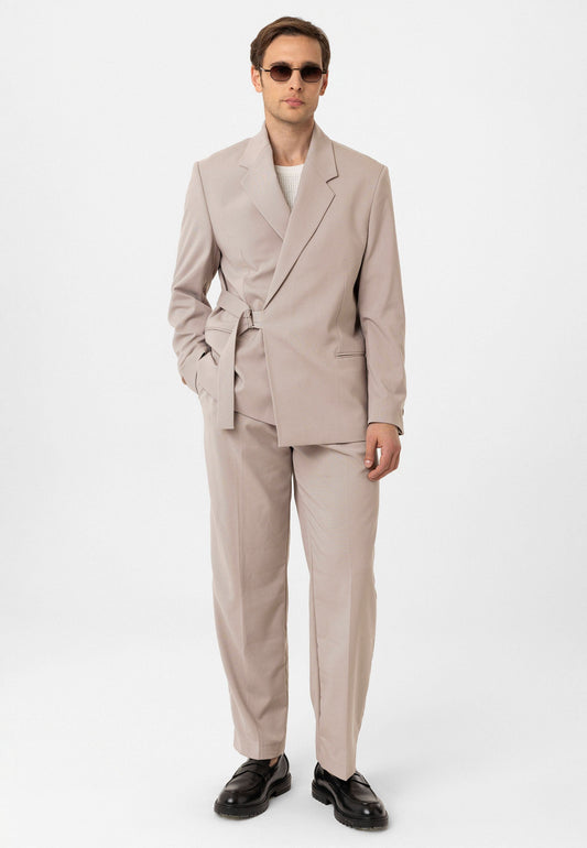 Antioch Kuşaklı Relax Fit Erkek Blazer Ceket