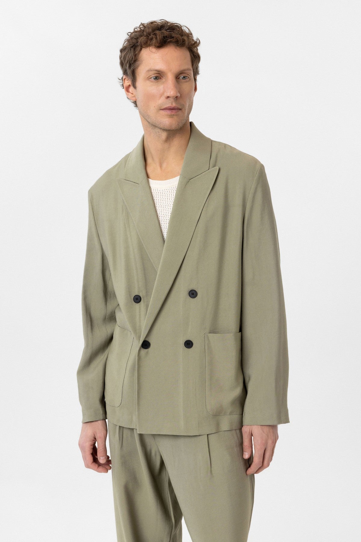 Antioch Relax Fit Diagonel İnce Erkek Blazer Ceket
