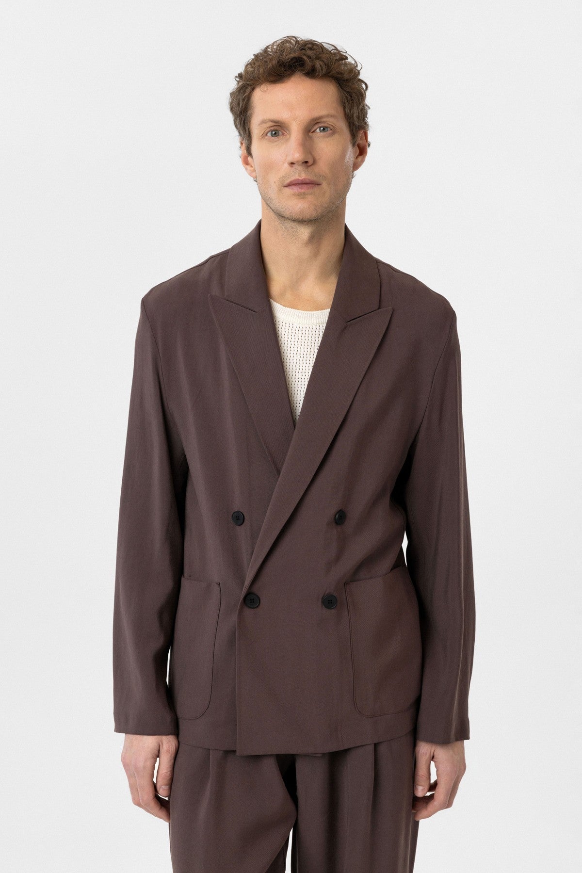 Antioch Relax Fit Diagonel İnce Erkek Blazer Ceket