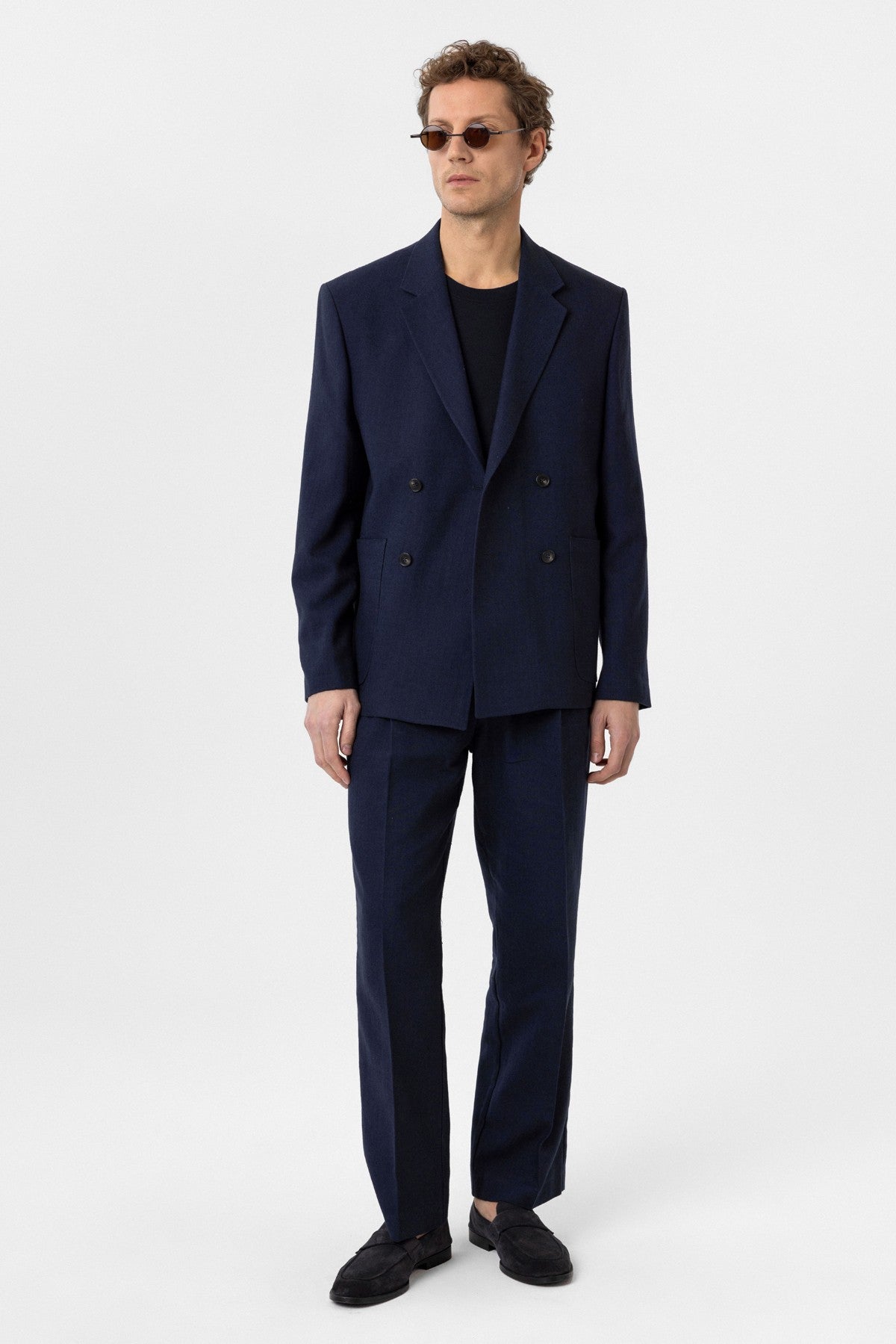 Antioch Relax Fit Keten Karışımlı Erkek Blazer Ceket