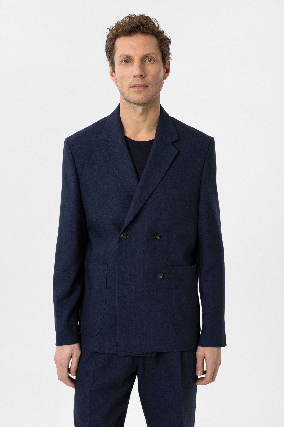Antioch Relax Fit Keten Karışımlı Erkek Blazer Ceket