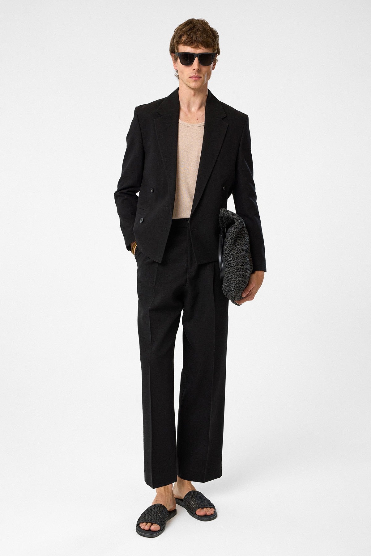 Antioch Relax Fit Kruvaze Crop Erkek Blazer Ceket