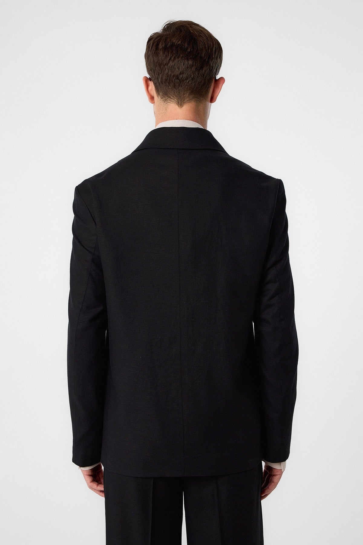 Relax Fit Keten Karışımlı Erkek Blazer Ceket