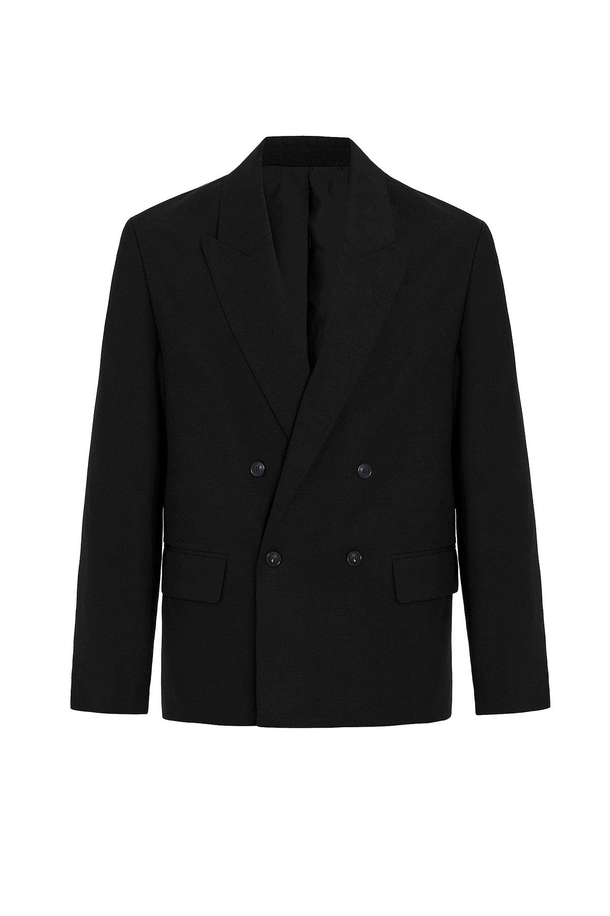 Relax Fit Keten Karışımlı Erkek Blazer Ceket