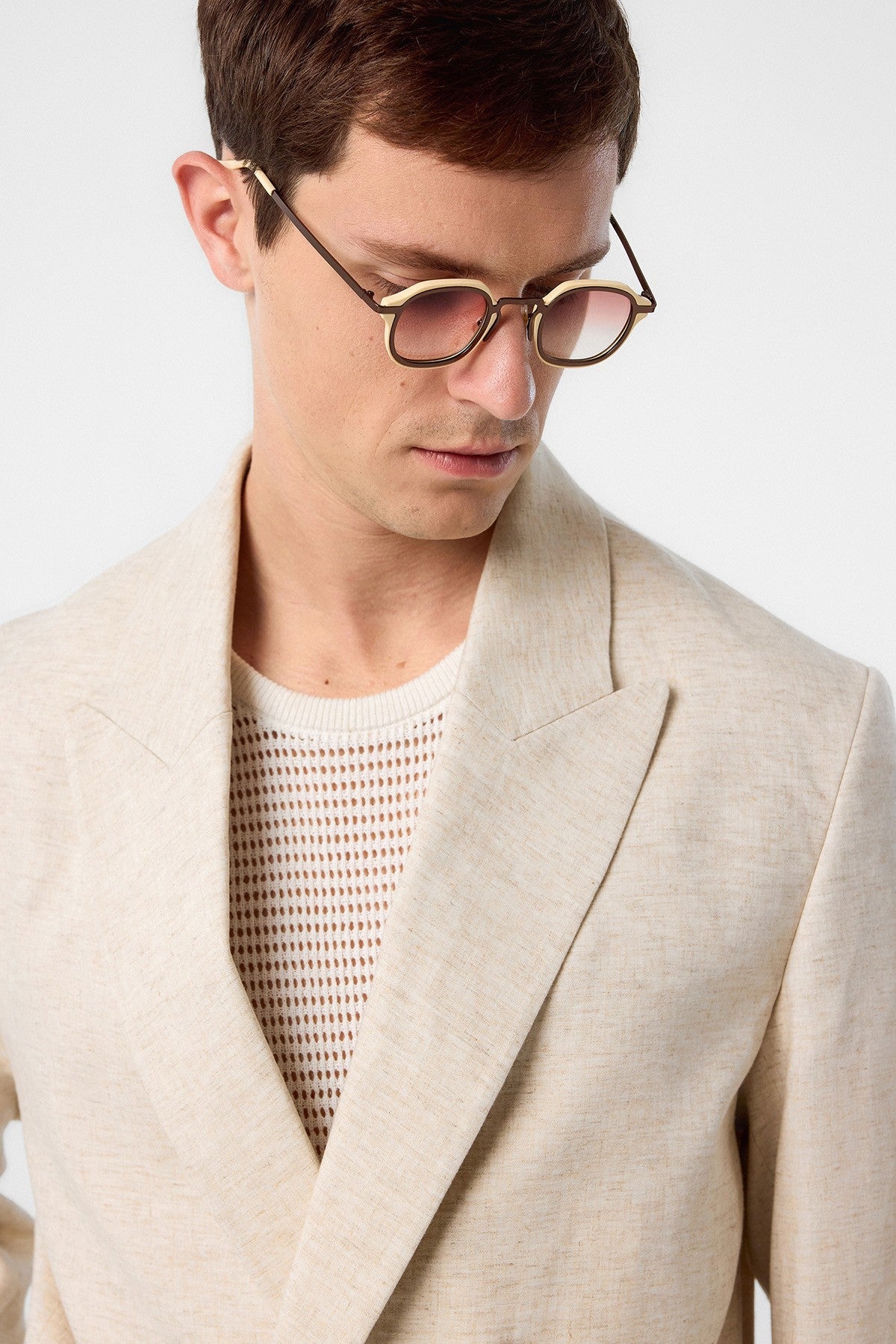 Relax Fit Keten Karışımlı Erkek Blazer Ceket