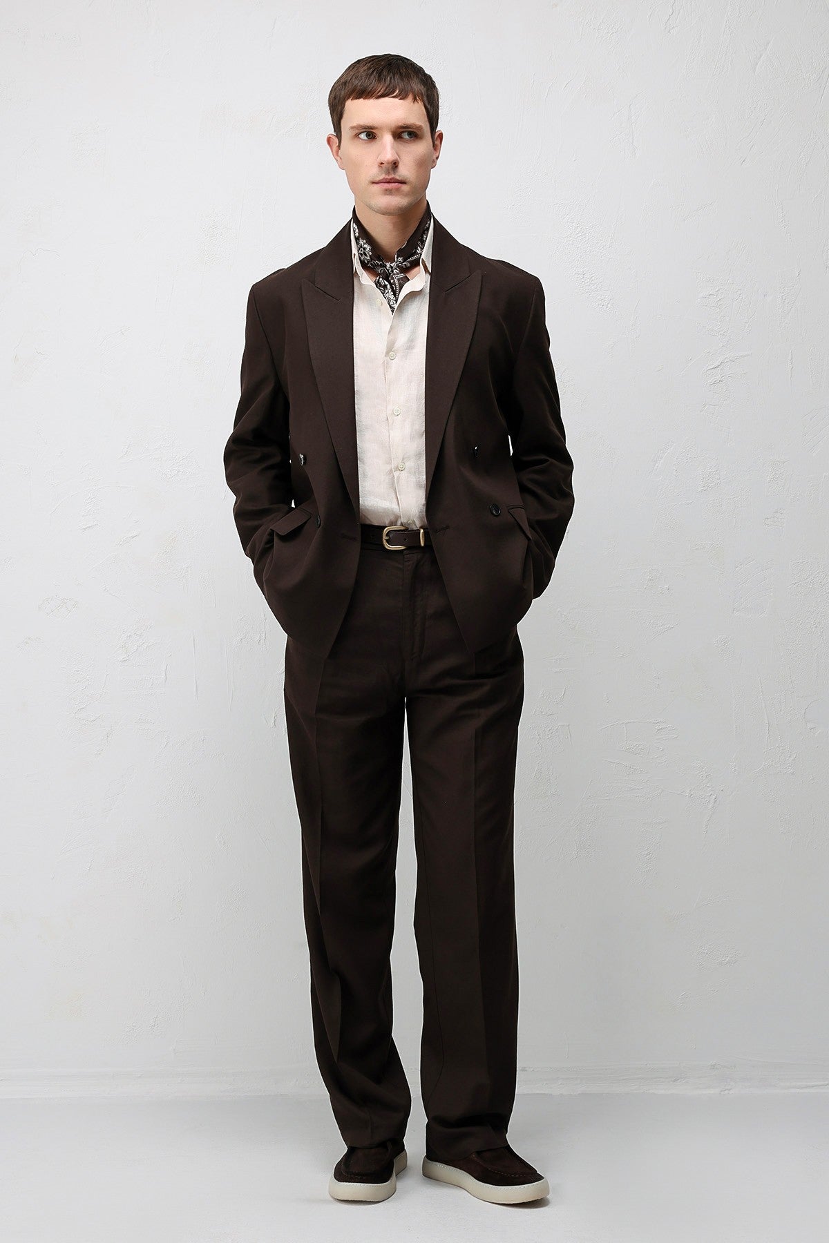Relax Fit Keten Karışımlı Erkek Blazer Ceket