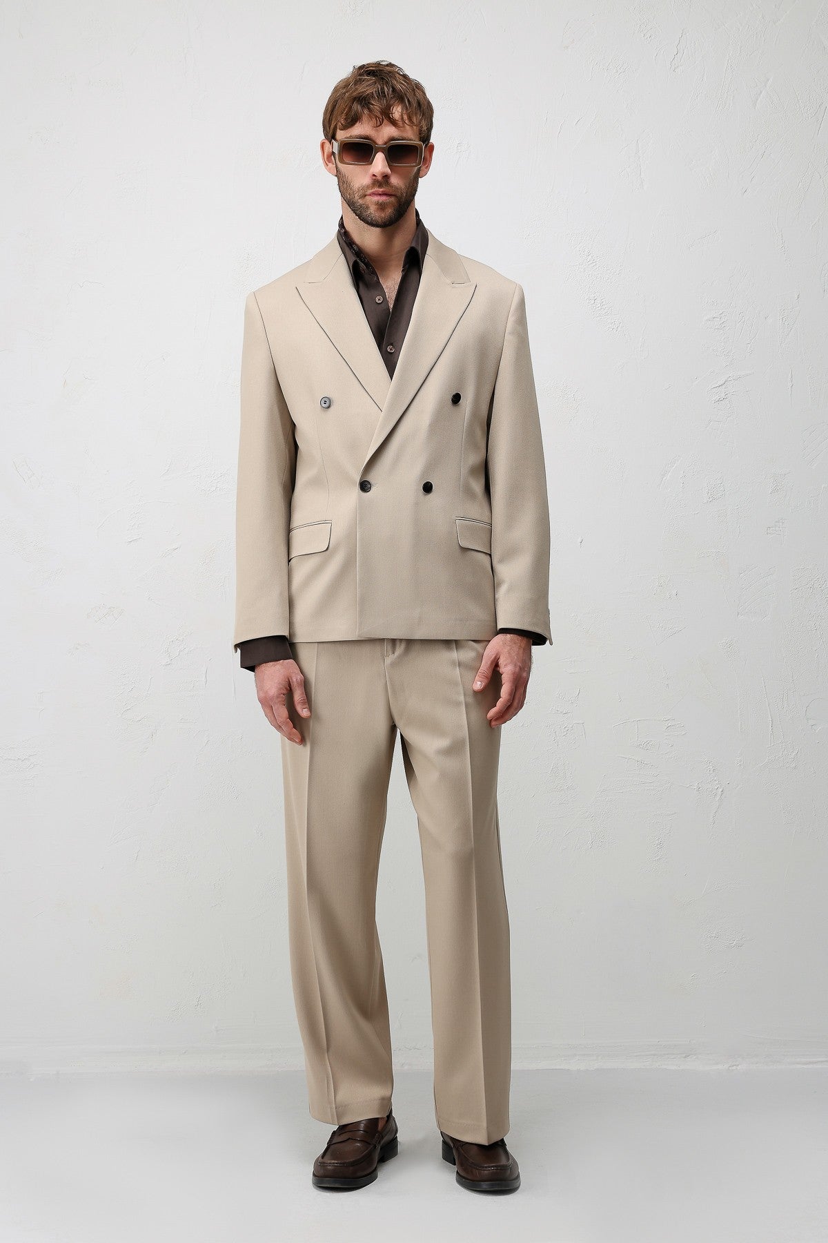 Relax Fit Kruvaze Erkek Blazer Ceket