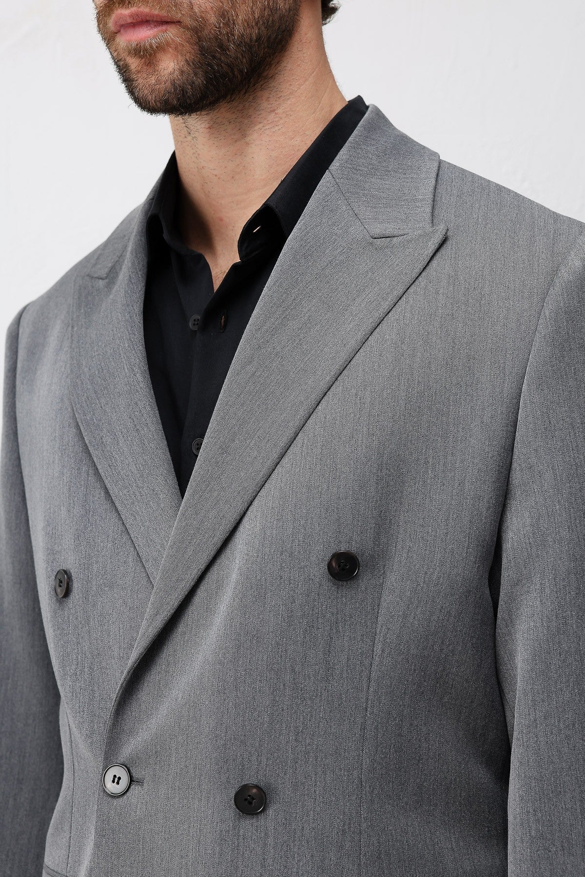 Relax Fit Kruvaze Erkek Blazer Ceket