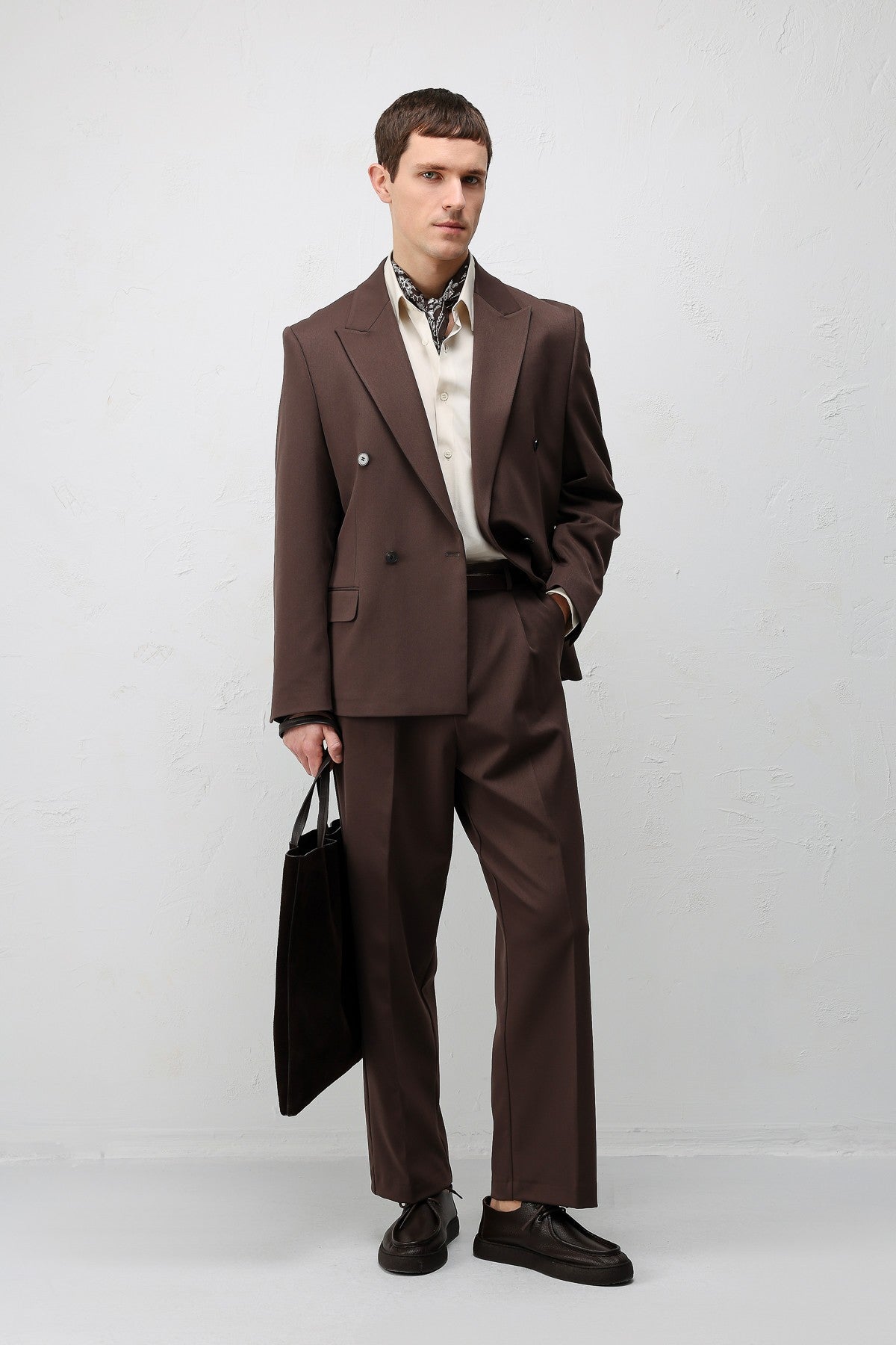 Relax Fit Kruvaze Erkek Blazer Ceket