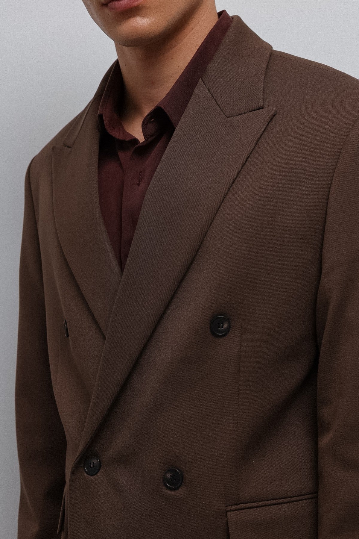 Antioch Kruvaze Relax Crop Fit Blazer Ceket