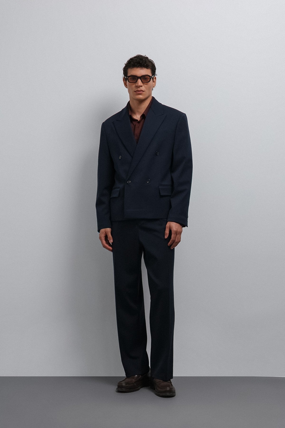 Antioch Kruvaze Relax Crop Fit Blazer Ceket