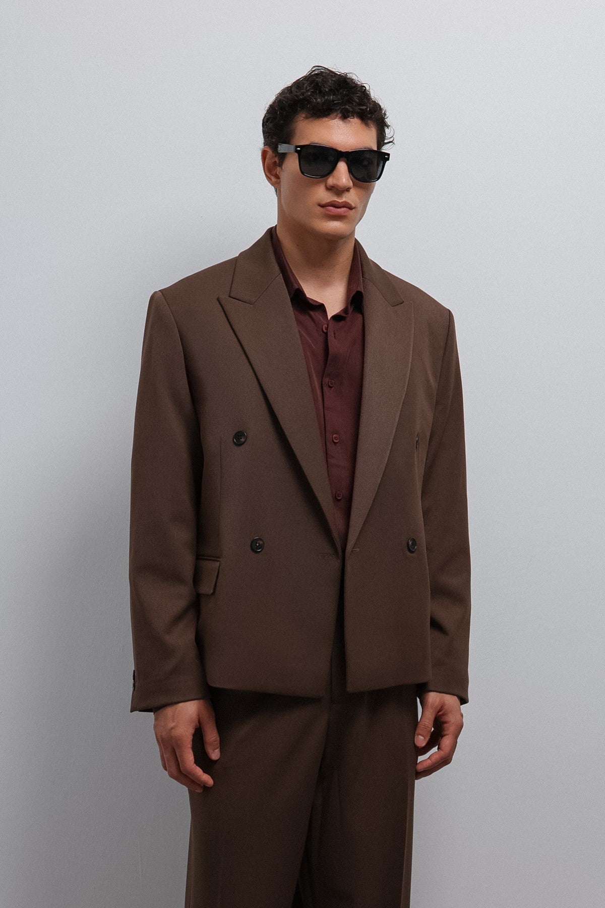 Antioch Kruvaze Relax Crop Fit Blazer Ceket