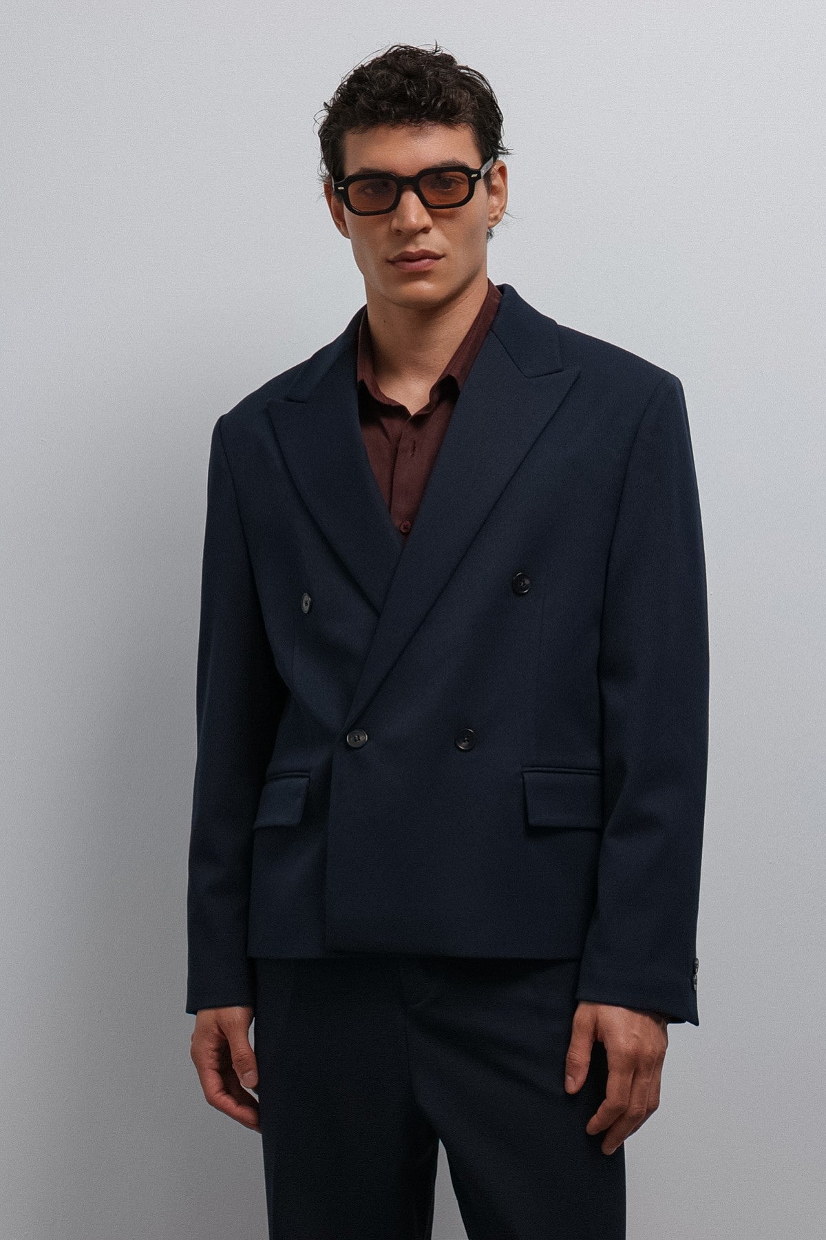 Antioch Kruvaze Relax Crop Fit Blazer Ceket