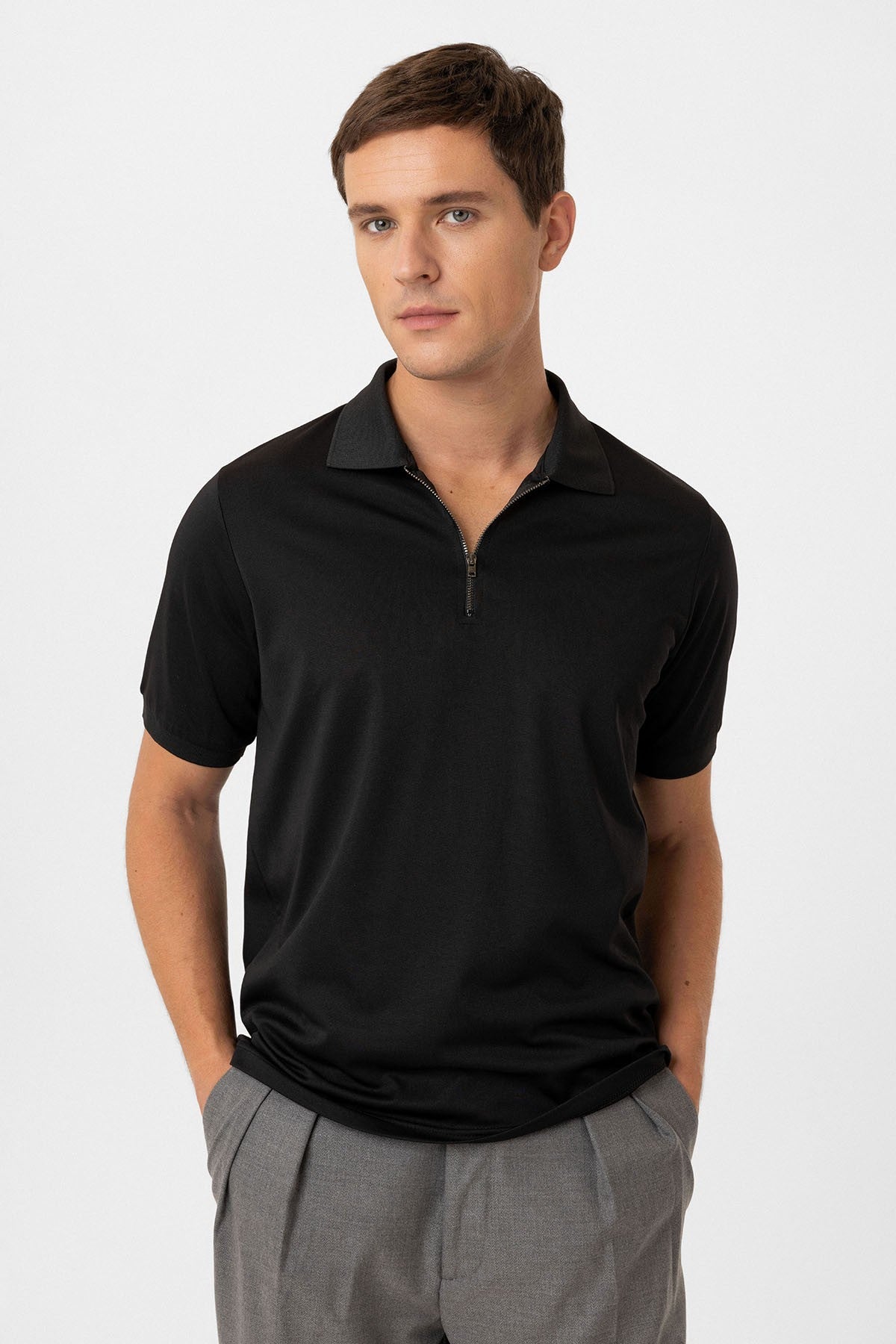 Antioch Fermuarlı Regular Fit Erkek T-Shirt