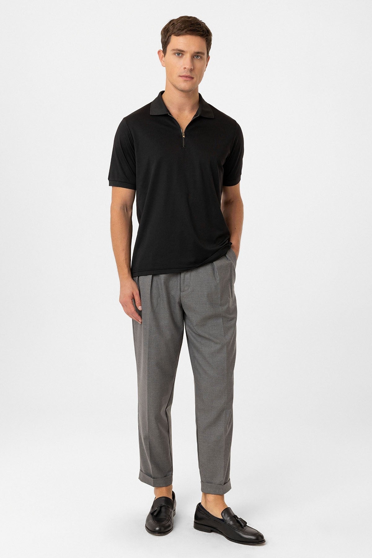 Antioch Fermuarlı Regular Fit Erkek T-Shirt