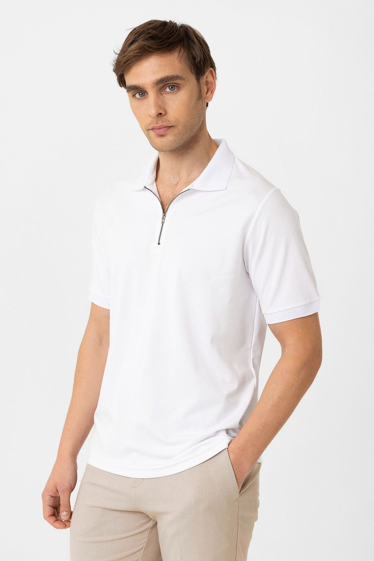 Antioch Fermuarlı Regular Fit Erkek T-Shirt