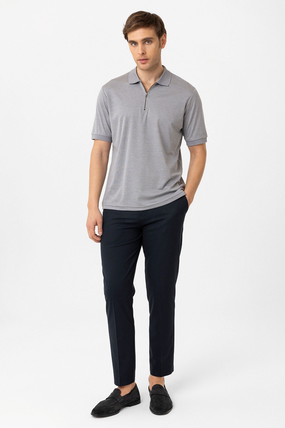 Antioch Fermuarlı Regular Fit Erkek T-Shirt